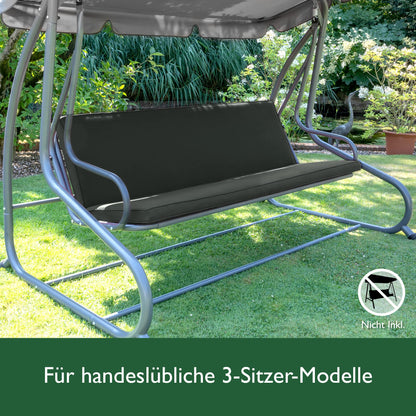 Beautissu Hollywoodschaukel Auflagen 2er Set Anthrazit 180x50 cm