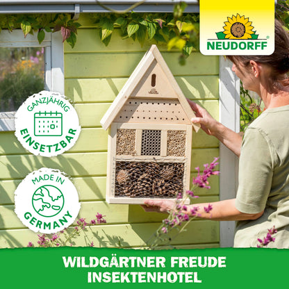 Neudorff Wildgärtner Freude Insektenhotel aus unbehandeltem Holz