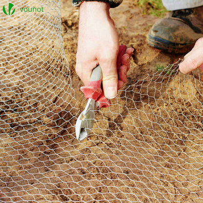 VOUNOT Maschendrahtzaun Sechseckgeflecht 13 mm, 100 cm x 25 m, Grün