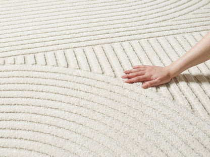 Everest Moderner Kurzflor Teppich – Panglao, Creme, 200x290 cm
