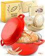 KRUSTENZAUBER Gusseisen Topf Brot Backen Emaille 26cm. Runder, schwarzer, emaillierter Gusseisentopf. Optimale Hitzeverteilung für knuspriges Brot.