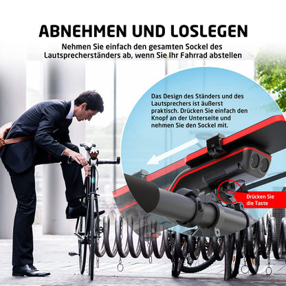 UPPEL Fahrrad Handyhalterung mit Bluetooth Lautsprecher und Powerbank