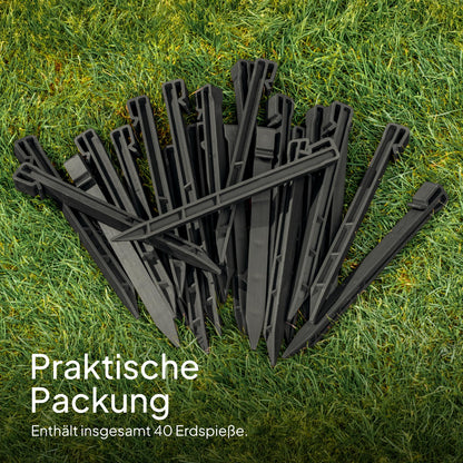 UNIGARDIA DECORERDANKER Erdanker Kunststoff 250 mm 40 Stück schwarz
