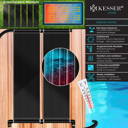 KESSER Solarkollektor Poolheizung 400x70 cm für Pools bis 16.000 l