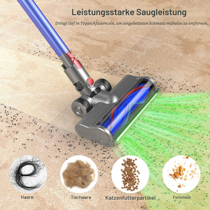EVARY Ersatz-Bodendüse für Dyson V7 V8 V10 V11 V15 mit LED-Licht