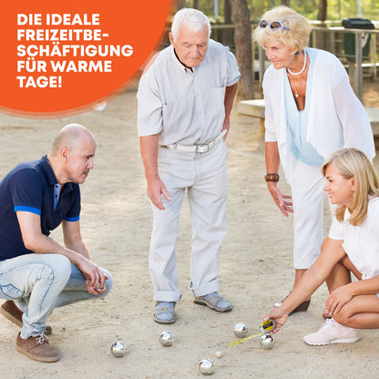 Puffin Boule Set – Petanque Spiel mit 8 Metall Kugeln
