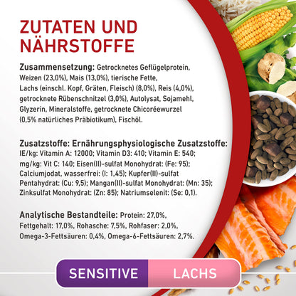 PURINA ONE Mini Delicate Hundefutter trocken Lachs & Reis 8 x 800 g