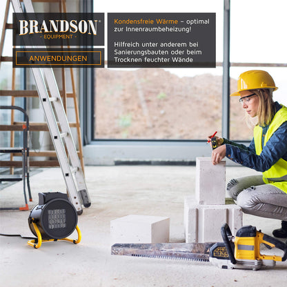 Brandson Heizlüfter 3000 W Keramik Elektroheizgebläse Bautrockner