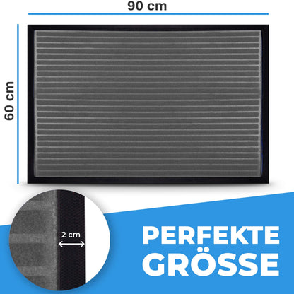 Bodenständig Fussmatte aussen 60x90 cm grau rutschfester Fussabtreter