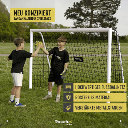 Racetex Fussballtor für den Garten mit Stahlrahmen, 240 x 160 cm