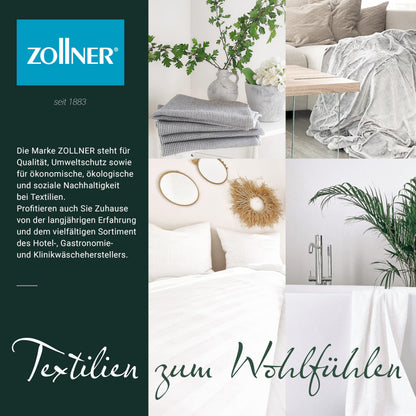 ZOLLNER Deluxe Daunenkissen 40x40 cm aus 100% Daunen