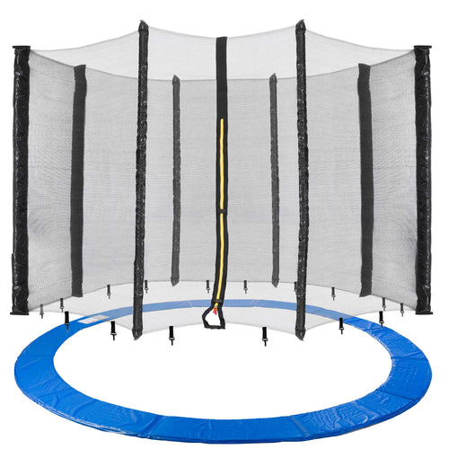 Arebos Trampolin Randabdeckung und Sicherheitsnetz, 366 cm, 8 Stangen