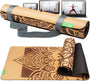 BACKLAXX Yogamatte Kork Fitnessmatte - Naturkautschuk, rechteckig, Kork braun. Für Yoga & Fitness mit Dämpfung.