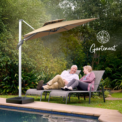 Gartenzeit Sonnenschirmständer befüllbar rollbar bis 162 kg schwarz