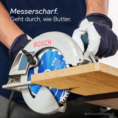 FALKENWALD Kreissägeblatt 165x20 mm, 60 Hartmetallzähne für Holz