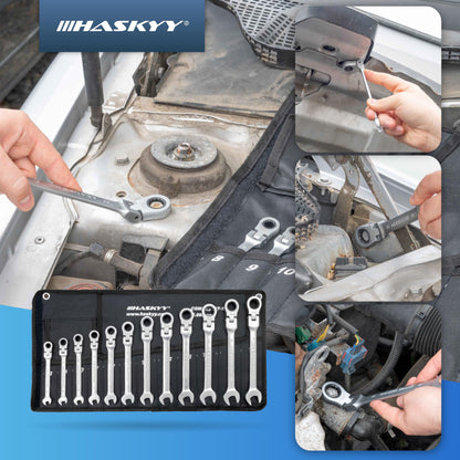 HASKYY Steckschlüssel Set Vielzahn XZN 1/2" - 33-teilig