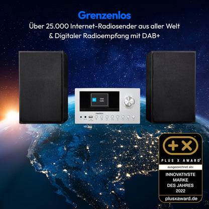 MEDION P85003 Micro Audio System Kompaktanlage - Silber