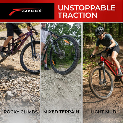 Fincci MTB Fahrradreifen 29 Zoll Set 52-622, faltbar, mit Schläuchen