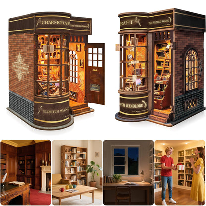 LUMYCE Book Nook Kit SQ-51: DIY-Holzpuzzle Miniaturhaus mit LED