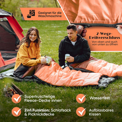 SkinWalker 3-4 Jahreszeiten Deckenschlafsack - rot-orange