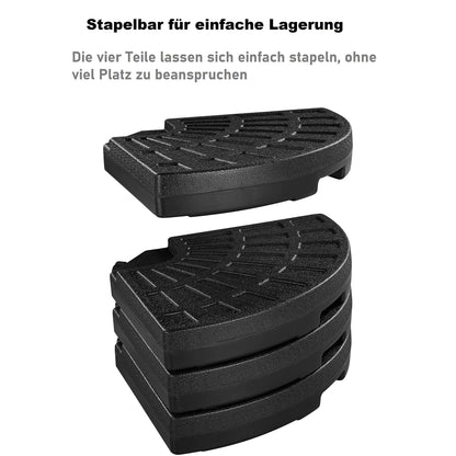 Yaheetech Sonnenschirmständer 4-teilig für Ampelschirm, Schwarz
