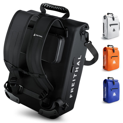 FREITHAL 3in1 Fahrradtasche 25L, Rucksack & Gepäckträgertasche