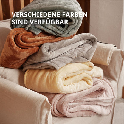 GOTCOZY Heizdecke 130 x 180 cm, Plüsch, 6 Heizstufen, Rosen Staub