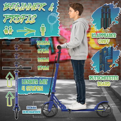 RE:SPORT Cityroller Scooter klappbar, höhenverstellbar, bis 100 kg