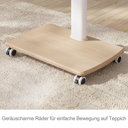 FITUEYES TV Bodenständer rollbar mit Holzablage 32-70 Zoll
