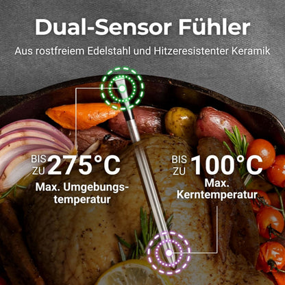 MEATER SE Kabelloses Smartes Fleischthermometer - Schwarz