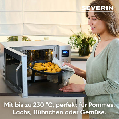 SEVERIN Crispy Wave 4-in-1 Mikrowelle – 25L Silber MW 7982