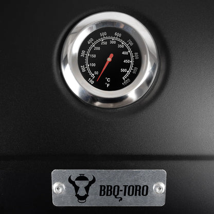 BBQ-Toro Holzkohlegrill Grillwagen BBQ15 mit Deckelthermometer
