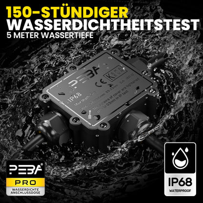 PEBA Abzweigdose IP68 wasserdicht, 3-Wege, Kabel 4-14 mm, 4 Stück