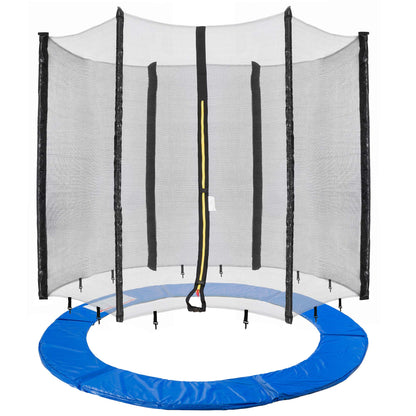 Arebos Trampolin Randabdeckung und Sicherheitsnetz 244 cm mit PVC-Oberfläche und engmaschigem Netz