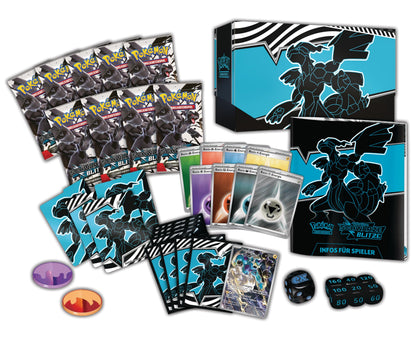 Pokémon Top-Trainer-Box Karmesin & Purpur Schwarze Blitze Zekrom