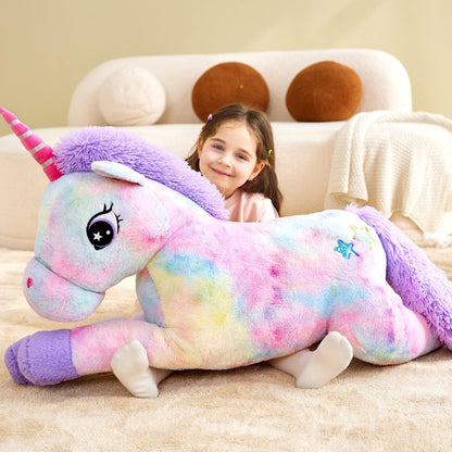 IKASA Einhorn Jumbo Plüschtier – 110cm Grosses Stofftier
