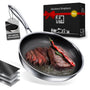 FIXLINE® Black Forest Bratpfanne 28cm. Schwarze, runde Pfanne mit 6,5cm hohem Rand. PFAS-freie Antihaft für Braten auf allen Herdarten.