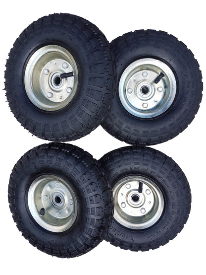 Frosal Luftrad Ø 260 mm 4.10/3.50-4, Ersatzrad für Sackkarre, 4er-Set, Stahlfelge silber
