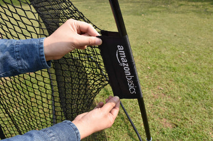 Amazon Basics Golf-Trainingsnetz tragbar - 2.44x2.44m schwarz