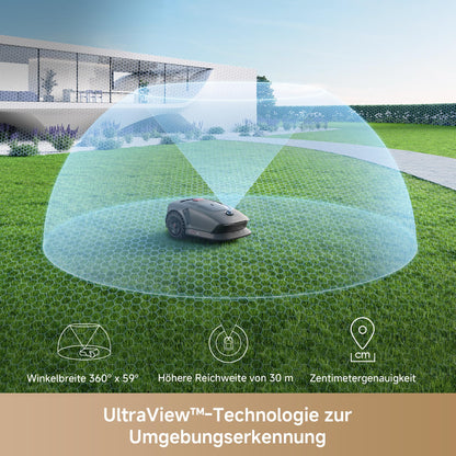 Mova 1000 Mähroboter mit 3D-LiDAR, ohne Begrenzungskabel, bis 1000 m²