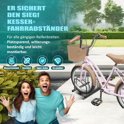 KESSER Fahrradständer für 6 Fahrräder, Mehrfachständer Schwarz
