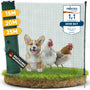 NATURIZ® Mobiler Hundezaun Camping 20m - 90cm ohne Strom. Flexibles Netz mit Stäben. Begrenzt Hunde auf Campingplätzen.