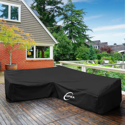 Kipiea Abdeckung Loungemöbel L-Form wasserdicht 216x216x85x78 cm