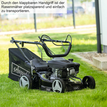 Scheppach MS132-42B Benzin-Rasenmäher Black Edition mit Antrieb
