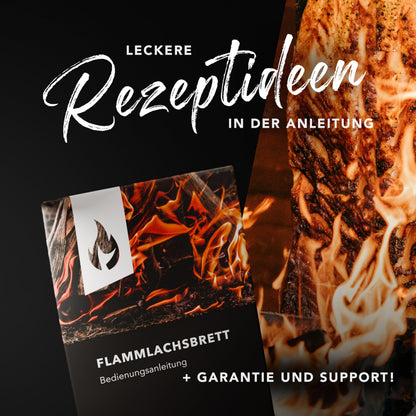 NewHabitat Flammlachsbrett Edelstahl 59,5 cm für Feuerschale & Grill