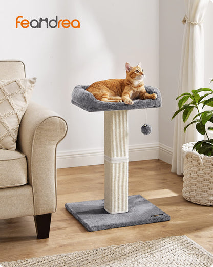 Feandrea Kratzbaum PCA022W01, Katzenkratzbaum mit Sisal, hellgrau