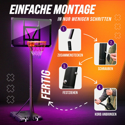 Caprisports Basketballkorb Outdoor BBK305 höhenverstellbar 135-305 cm