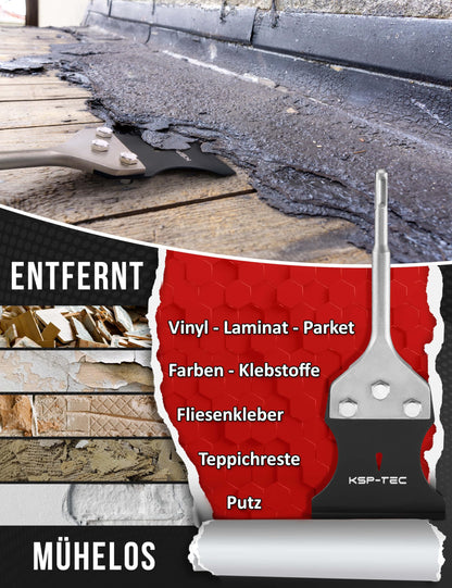 KSP-TEC SDS Plus Spachtelmeissel inkl. Ersatzklinge für Bohrhammer