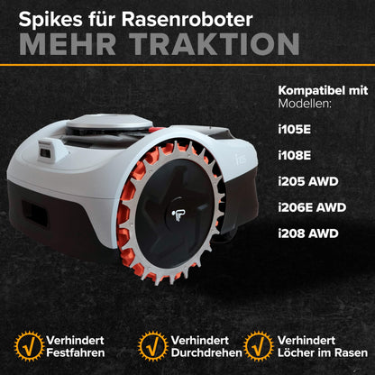 ROBO CLAWS Mähroboter Spikes Edelstahl für Navimow i-Serie, silber
