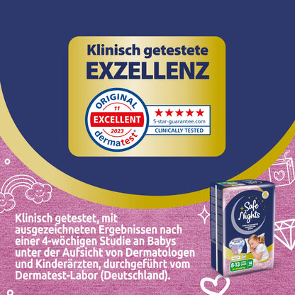 Babylino Safe Nights Girl Nachthöschen Mädchen 8–13 Jahre, 84 Stück